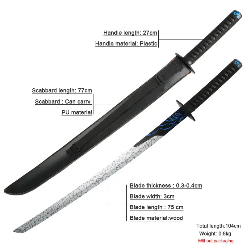 Thousand Demon Dagger Katana (Wooden)
